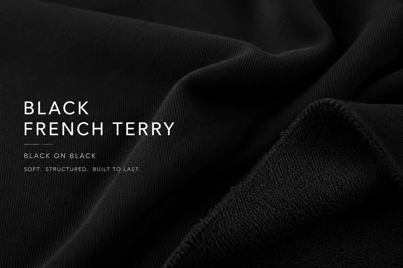 French Terry Fabric – 100% Cotton, 280 GSM, 58/60" Wide by the Yard