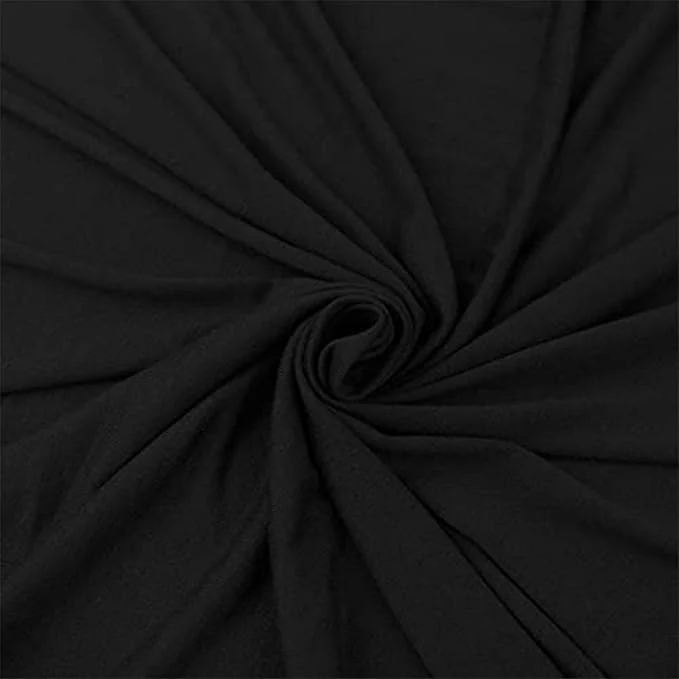 Cotton Spandex Jersey Knit Fabric | 12oz Black