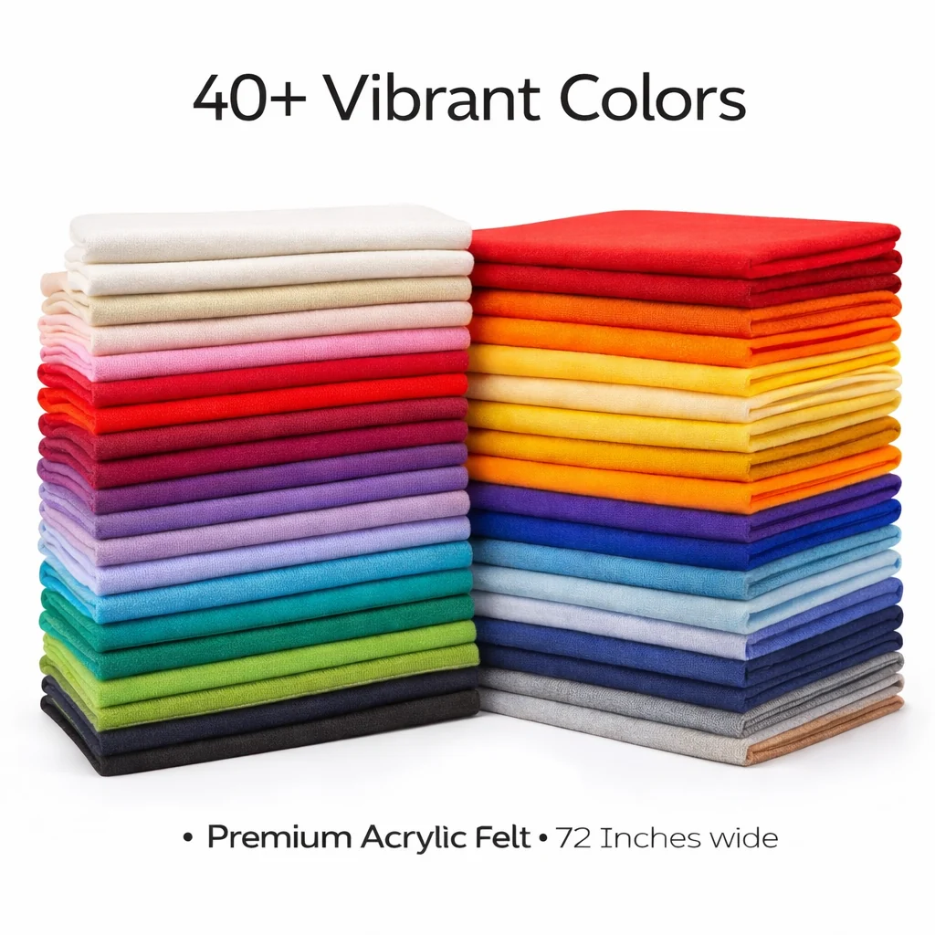 Acrylic Felt Fabric 1.6mm – Charcoal, 72" Wide, 160 GSM | By the Yard - Image 2