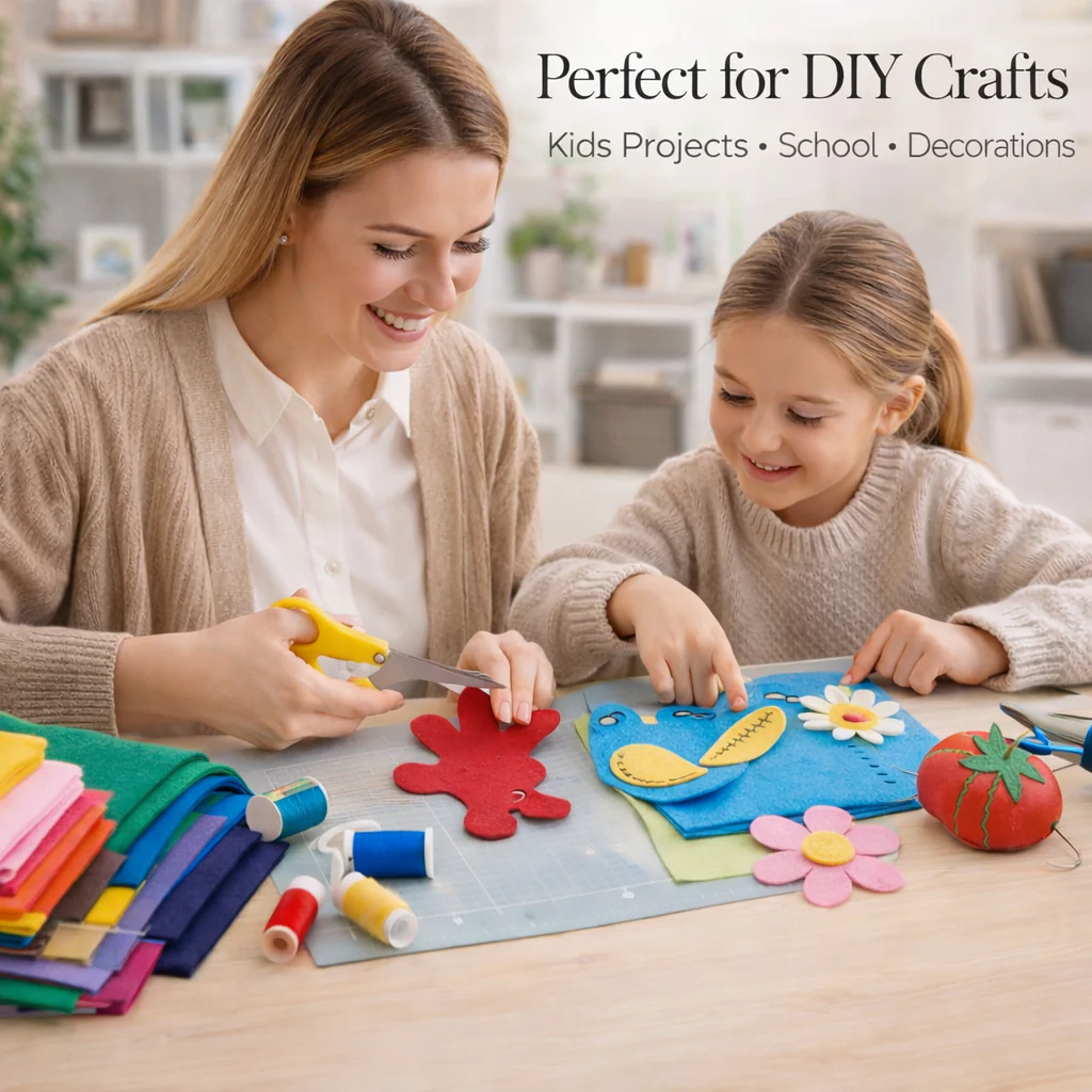 Acrylic Felt Fabric 1.6mm – Charcoal, 72" Wide, 160 GSM | By the Yard - Image 6