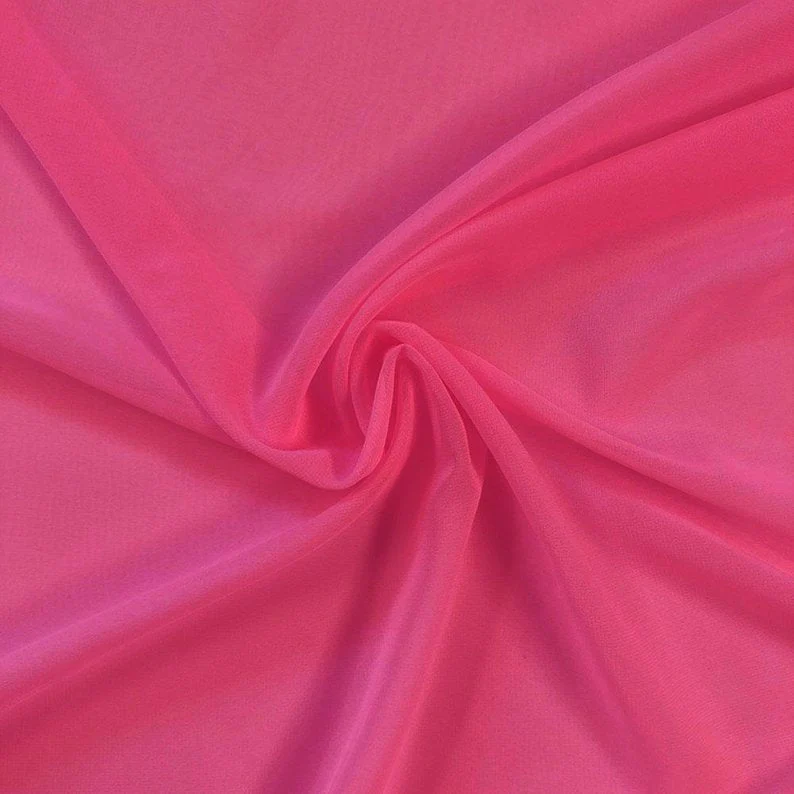 Chiffon Fabric by the Yard | Bubble Gum Pink 58/60" Polyester