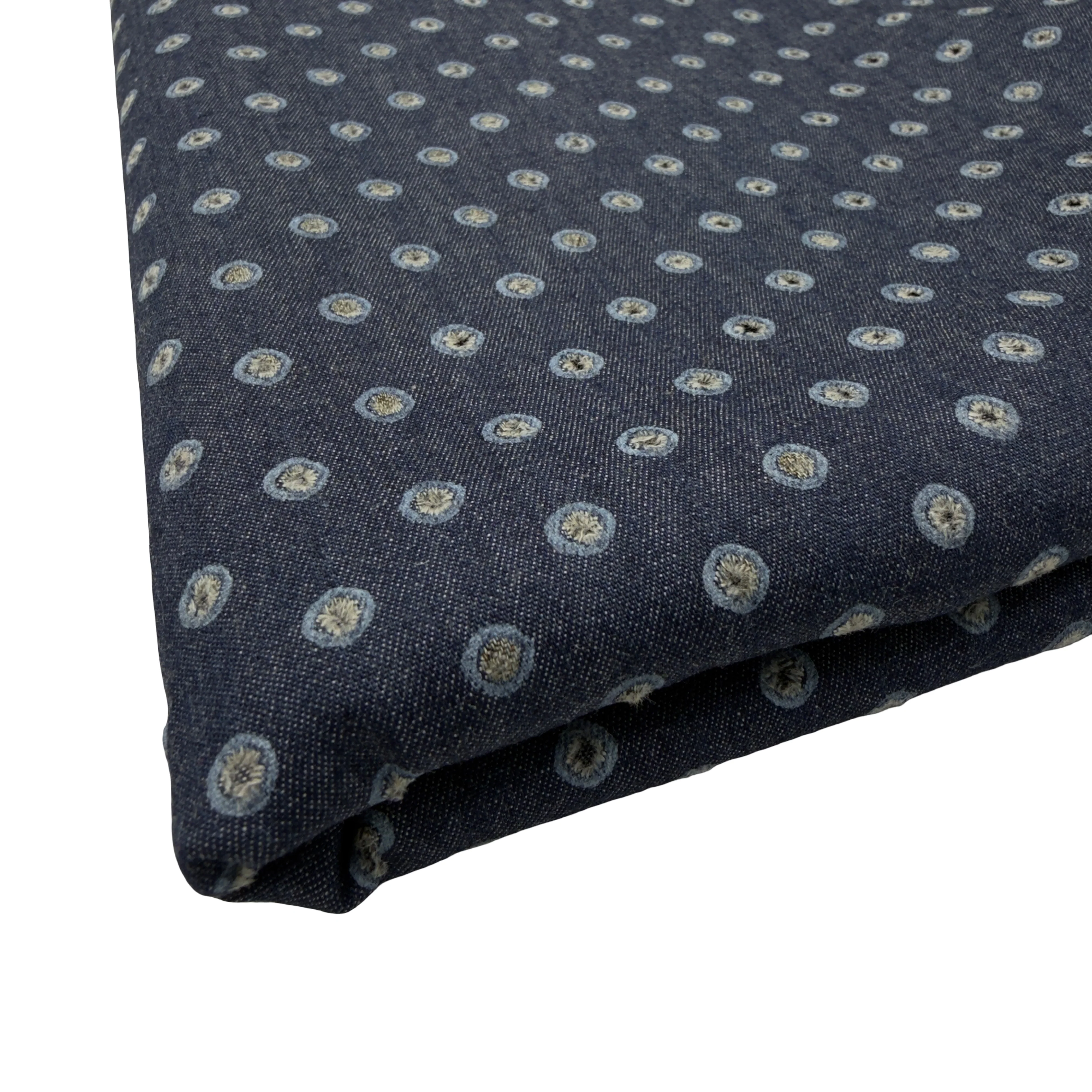 Cotton Chambray Fabric – Eyelet 100% Cotton, 57/58" 135 GSM - Image 2
