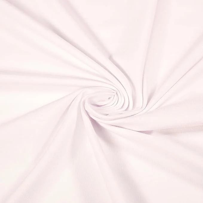 Cotton Spandex Jersey Knit Fabric – 10 oz | 4-Way Stretch | Ivory