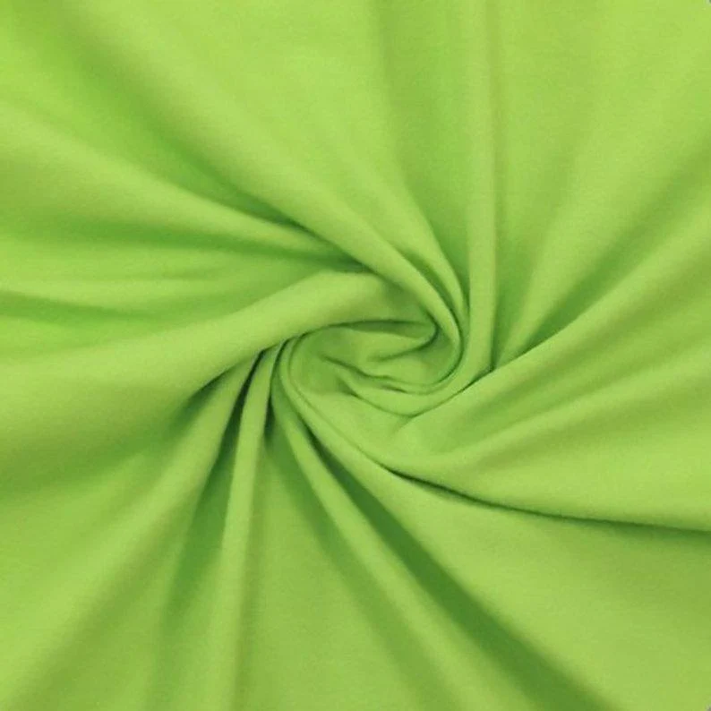 Cotton Spandex Jersey Knit Fabric – 10 oz 4-Way Stretch | Lime