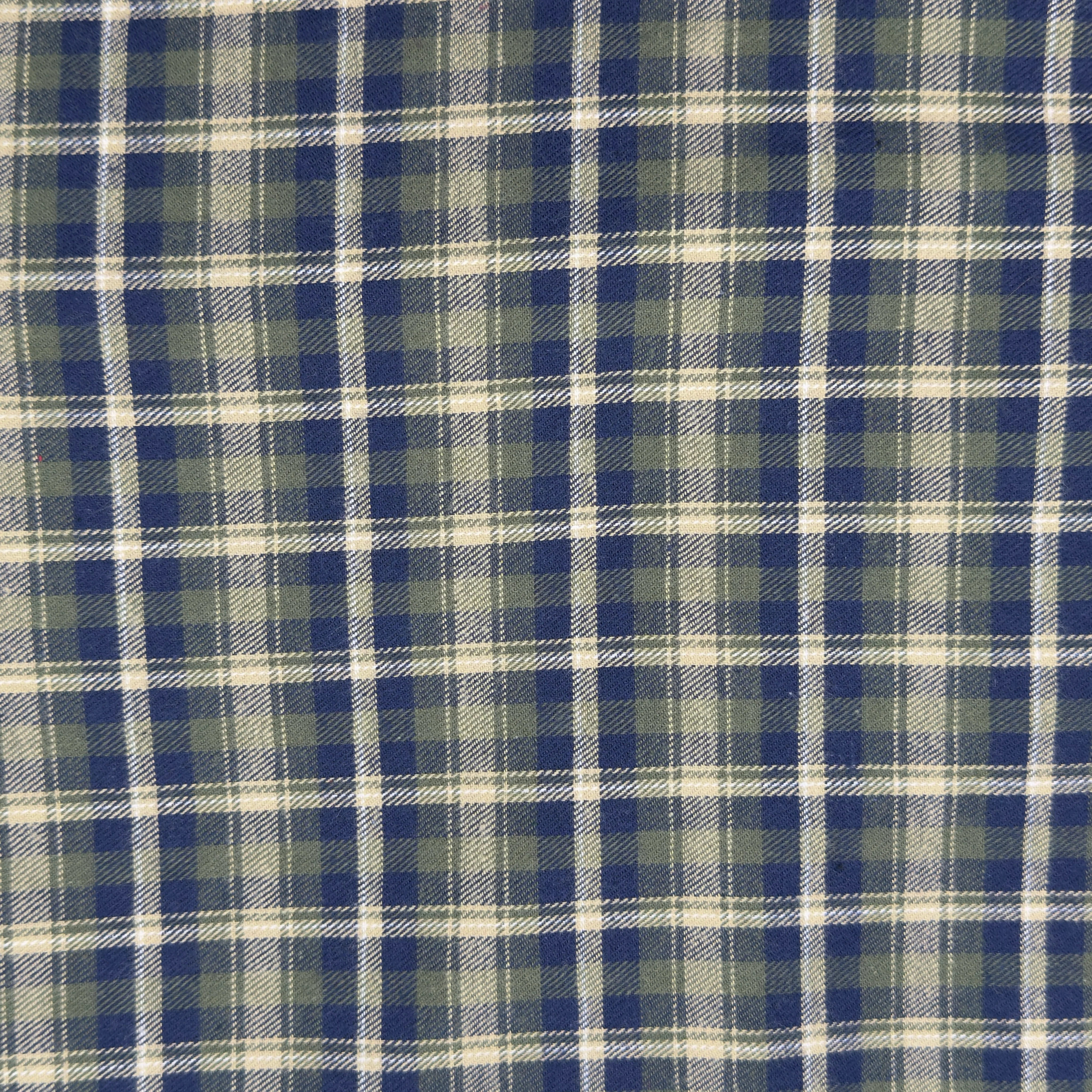 Flannel Fabric by the Yard | Cotton 5oz 60" Bluewood Tartan Style 4