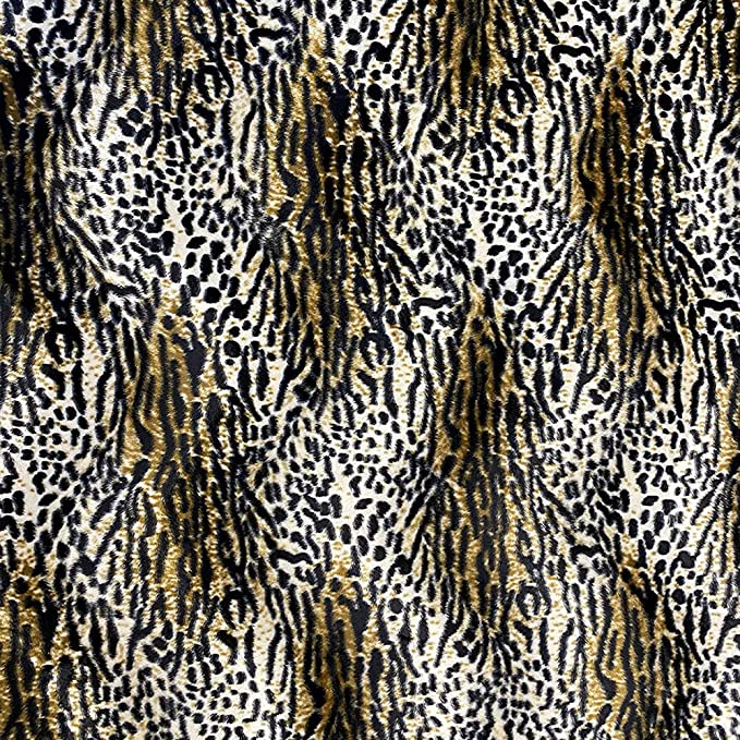 Faux Print Fabric – Wild Cat | Velboa S-Wave