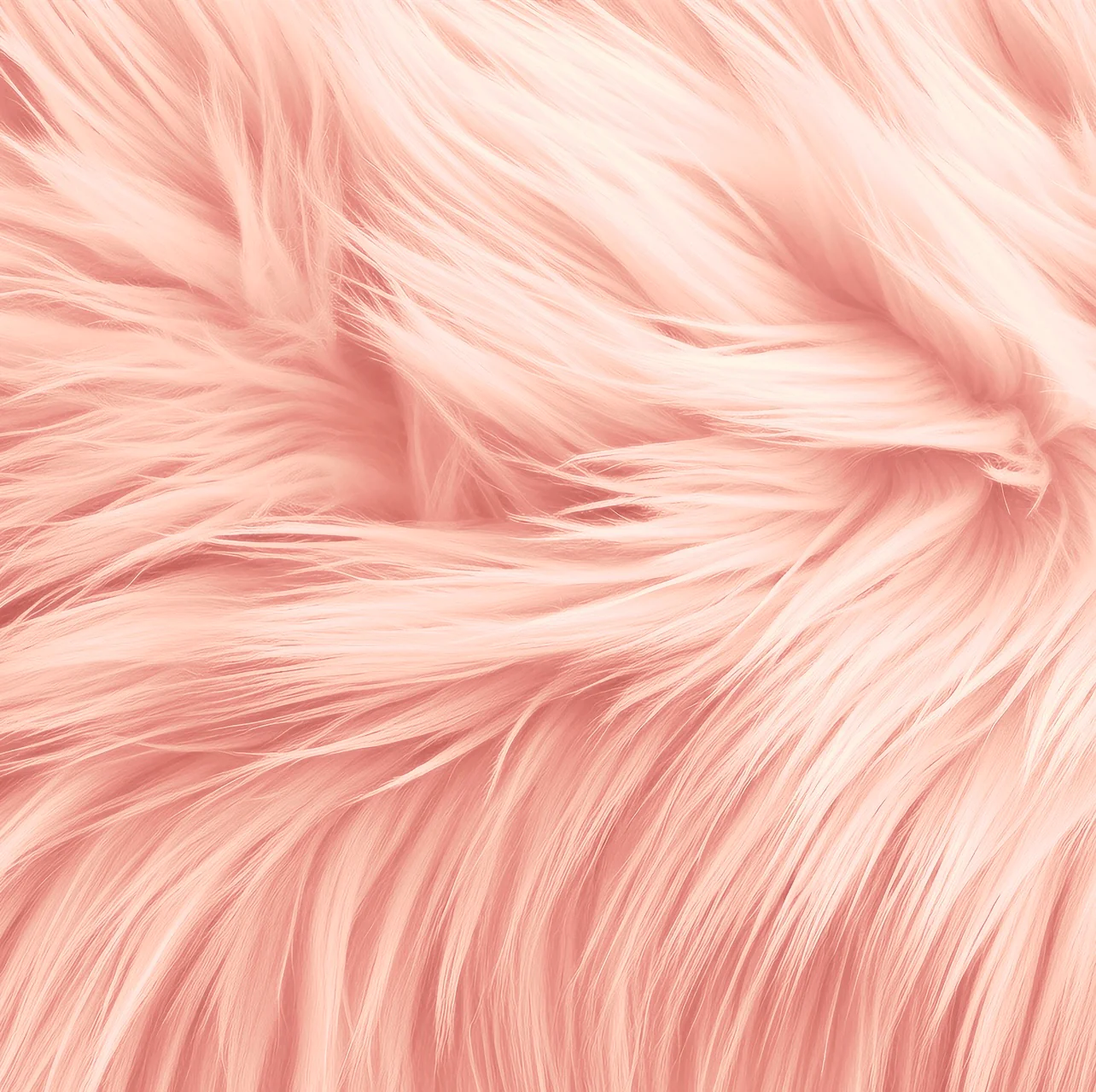 Faux Fur Fabric Squares | Peach