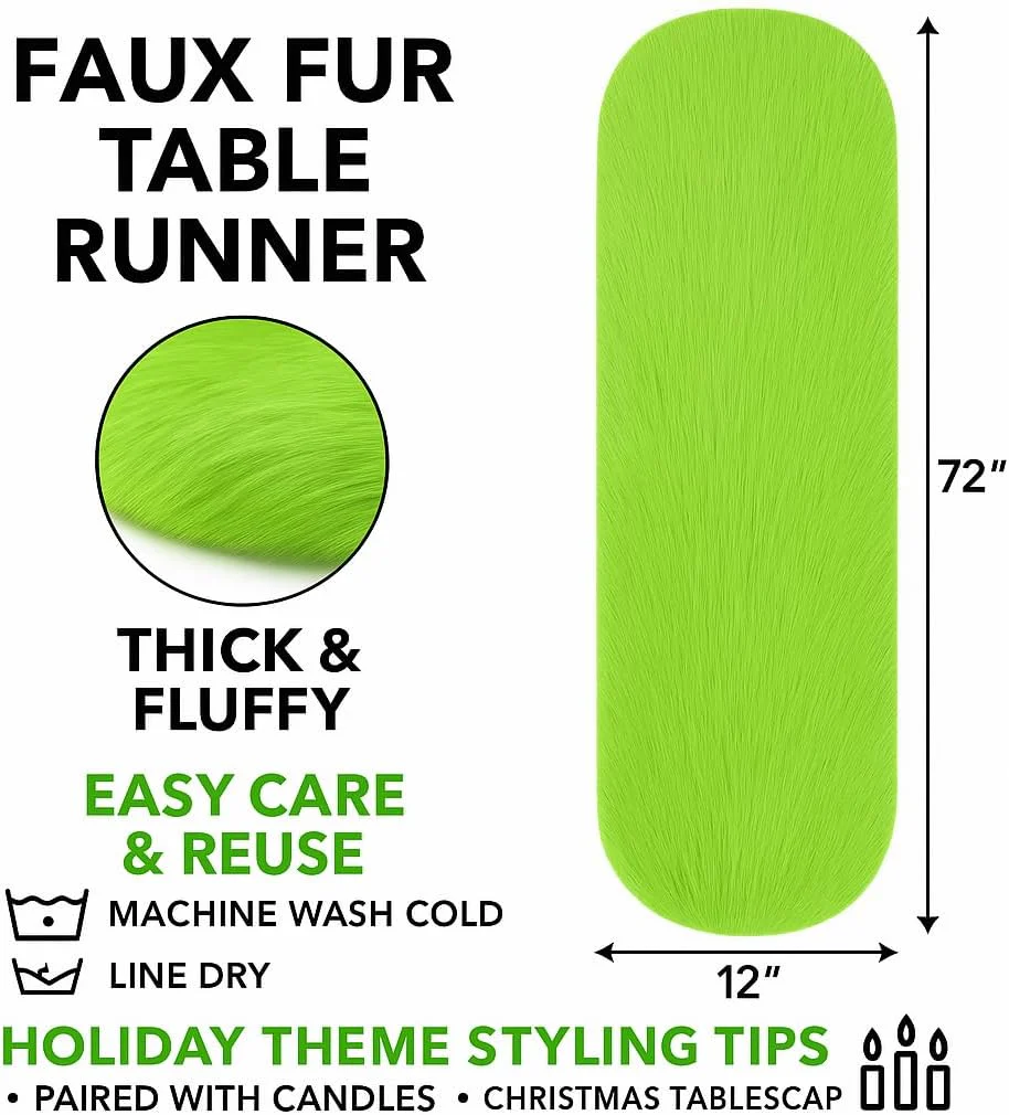 Faux Fur Table Runners – Elegant Decor for Every Occasion - Off White - Image 4