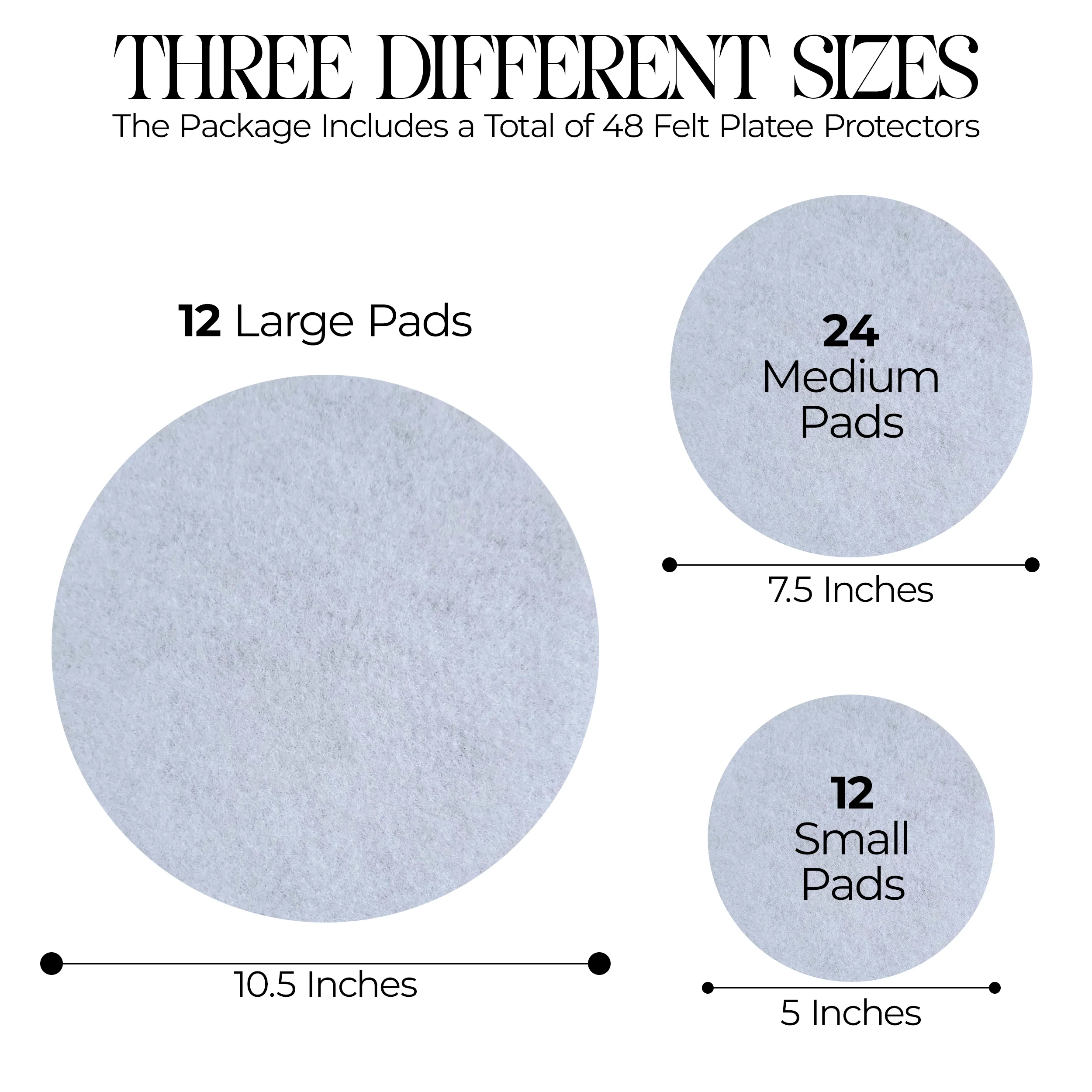 Felt Dish Protectors Plate Dividers 48 Piece Set - Image 4