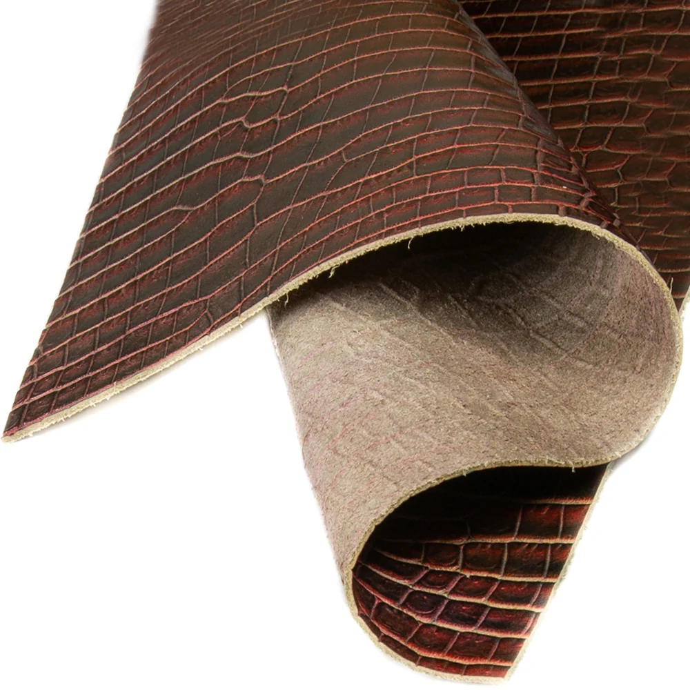 Genuine Leather Tooling & Crafting Sheets – Burgundy Cowhide