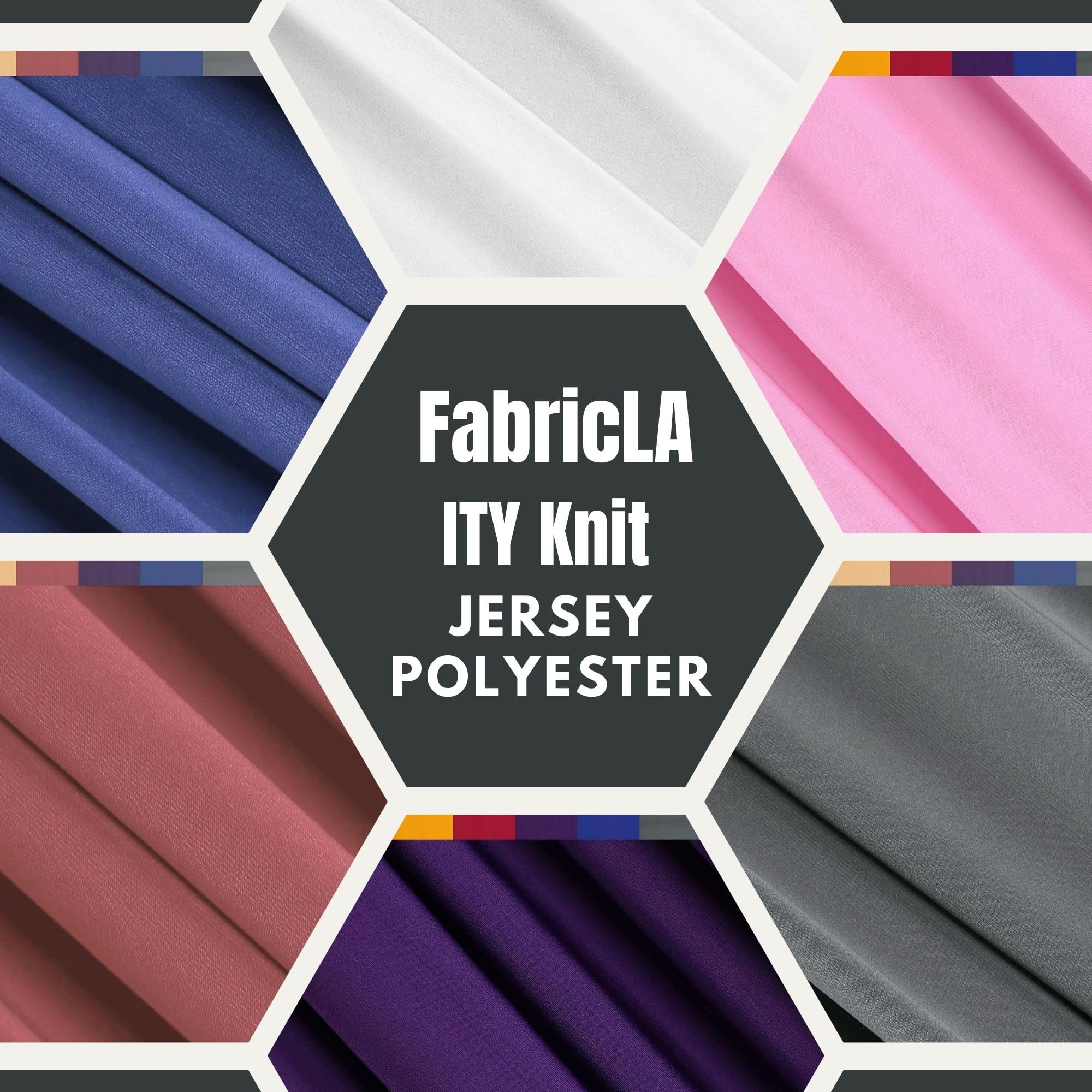 ITY Polyester Spandex Fabric | Black - Image 3