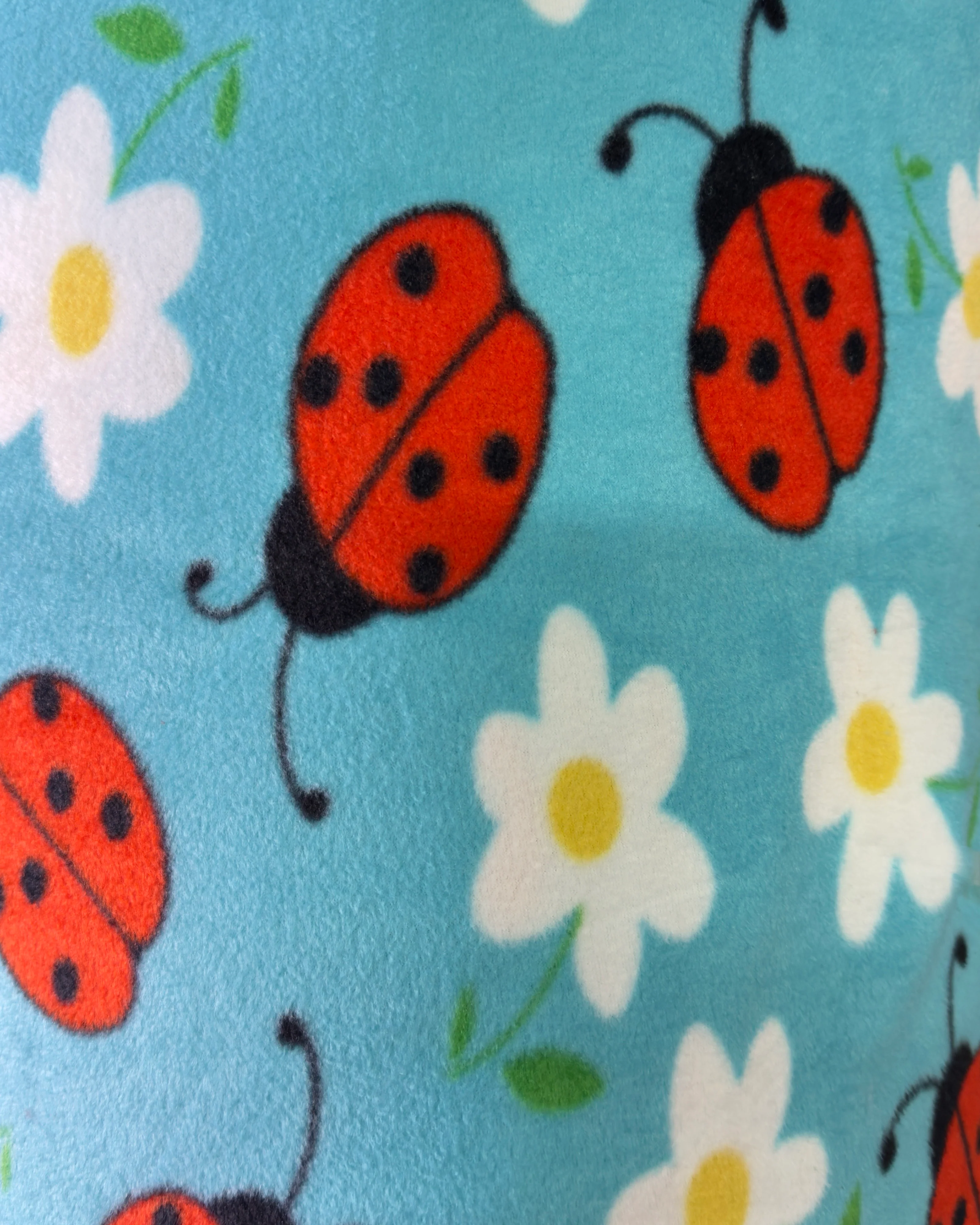 Ladybug Print Fleece Fabric | 60" Anti-Pill Polyester Fleece
