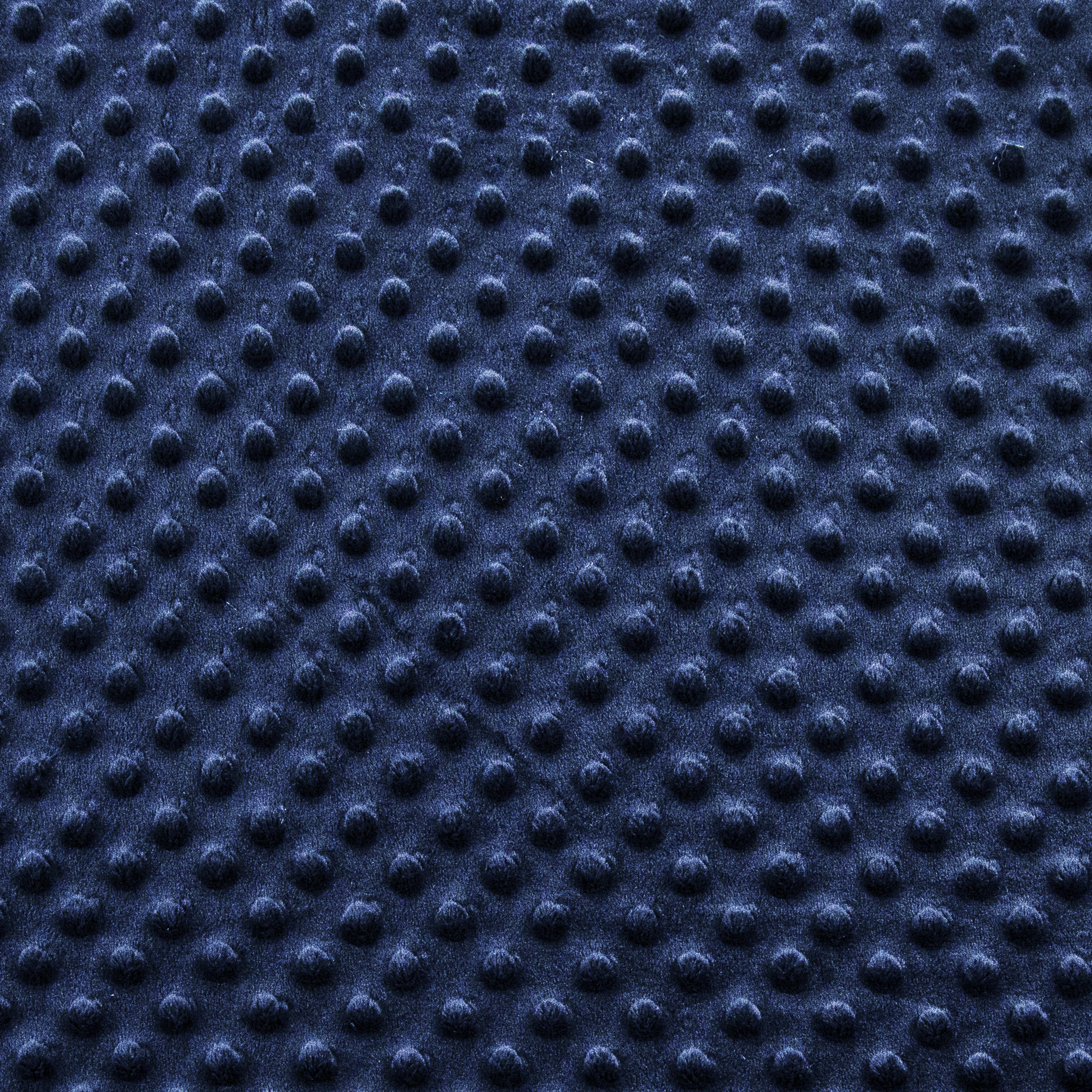 Minky Dot Fabric by the Yard – 60" Navy Soft Plush Baby Blanket Fabric