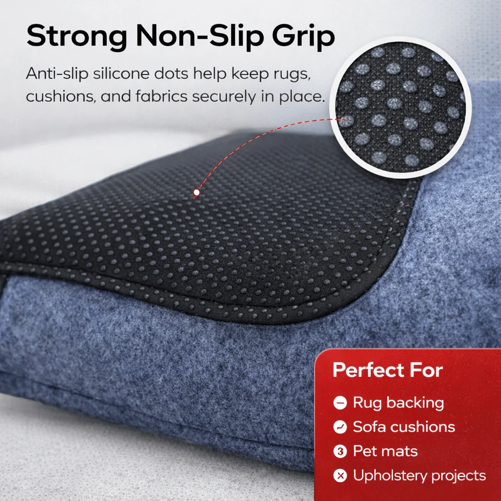 Non Slip Fabric Silicone Dot 60" Wide 130 GSM Polyester - Image 9