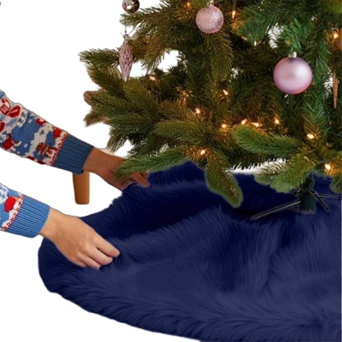 Premium Faux Fur Christmas Tree Skirt - 30" | Holiday Decorations - Image 19