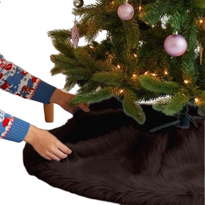 Premium Faux Fur Christmas Tree Skirt – 36 Inch Holiday Decor - Image 11