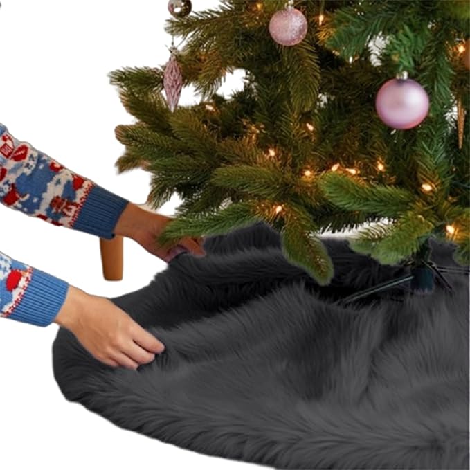 Premium Faux Fur Christmas Tree Skirt – 36 Inch Holiday Decor - Image 12