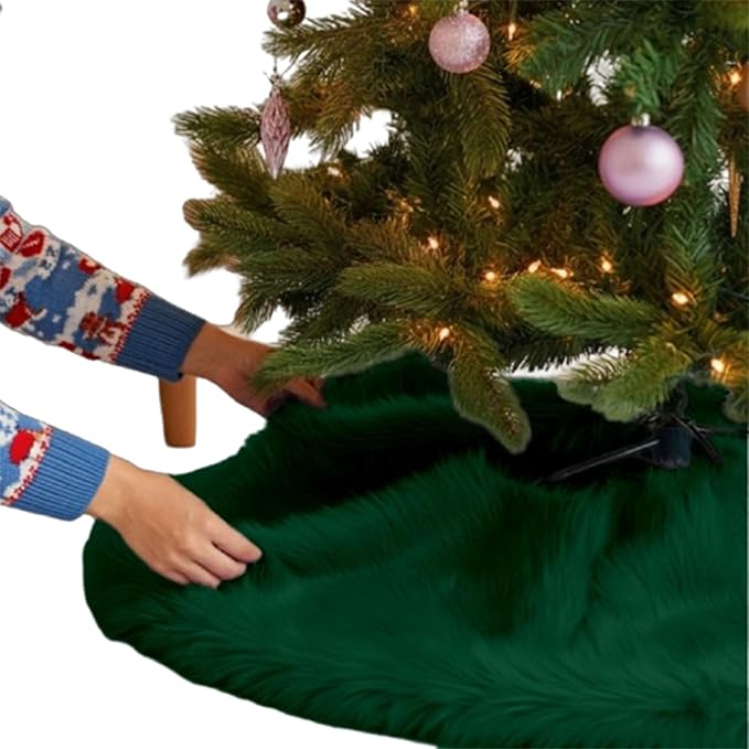 Premium Faux Fur Christmas Tree Skirt – 36 Inch Holiday Decor - Image 17