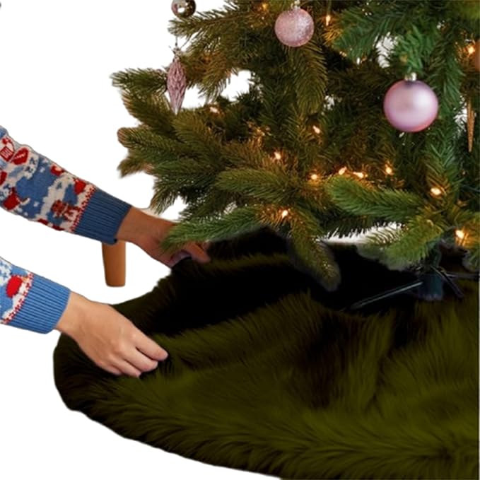 Premium Faux Fur Christmas Tree Skirt – 36 Inch Holiday Decor - Image 25