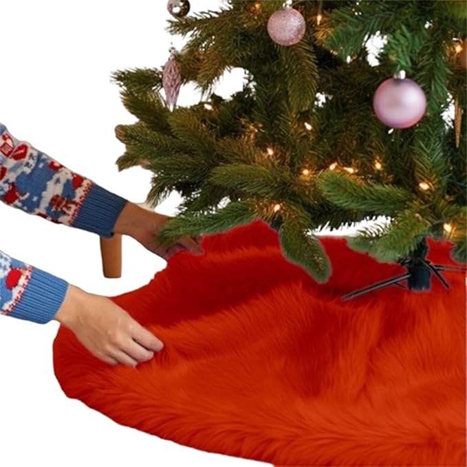 Premium Faux Fur Christmas Tree Skirt – 36 Inch Holiday Decor - Image 26
