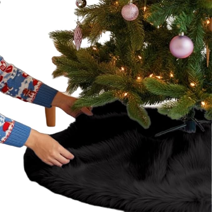 Premium Faux Fur Christmas Tree Skirt – 36 Inch Holiday Decor - Image 8