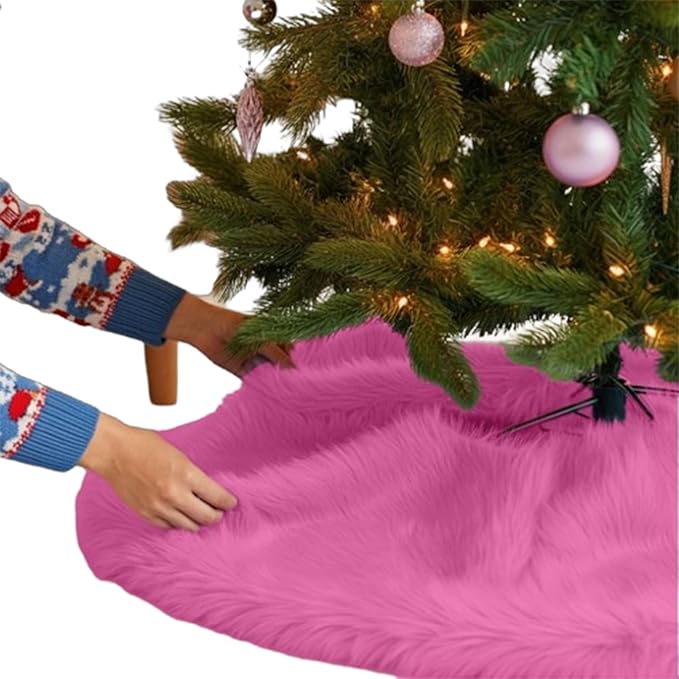 Premium Faux Fur Christmas Tree Skirt – 36 Inch Holiday Decor - Image 9