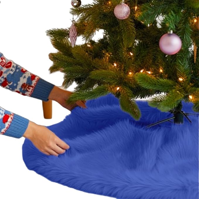 Premium Faux Fur Christmas Tree Skirt - 48 Inch | Luxurious Decoration - Image 30
