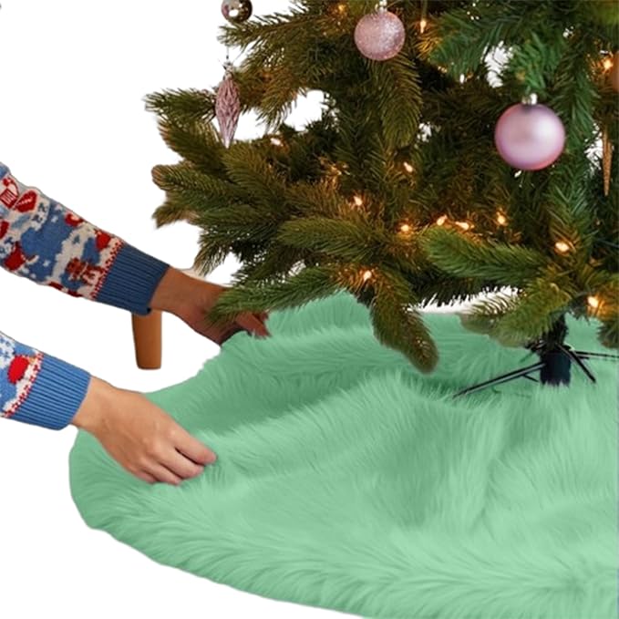 Premium Faux Fur Christmas Tree Skirt - 60 Inch | Luxurious Decoration - Image 20