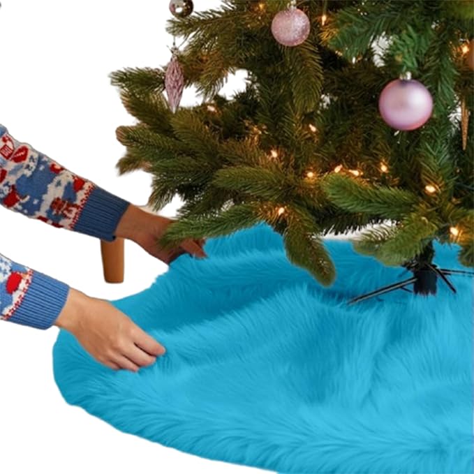 Premium Faux Fur Christmas Tree Skirt - 60 Inch | Luxurious Decoration - Image 29