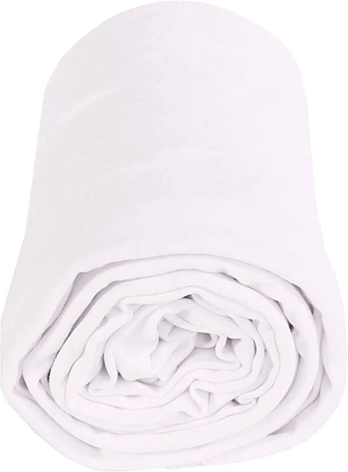 DTY Double Brushed Poly Spandex Knit Fabric by the Yard | White - Image 4