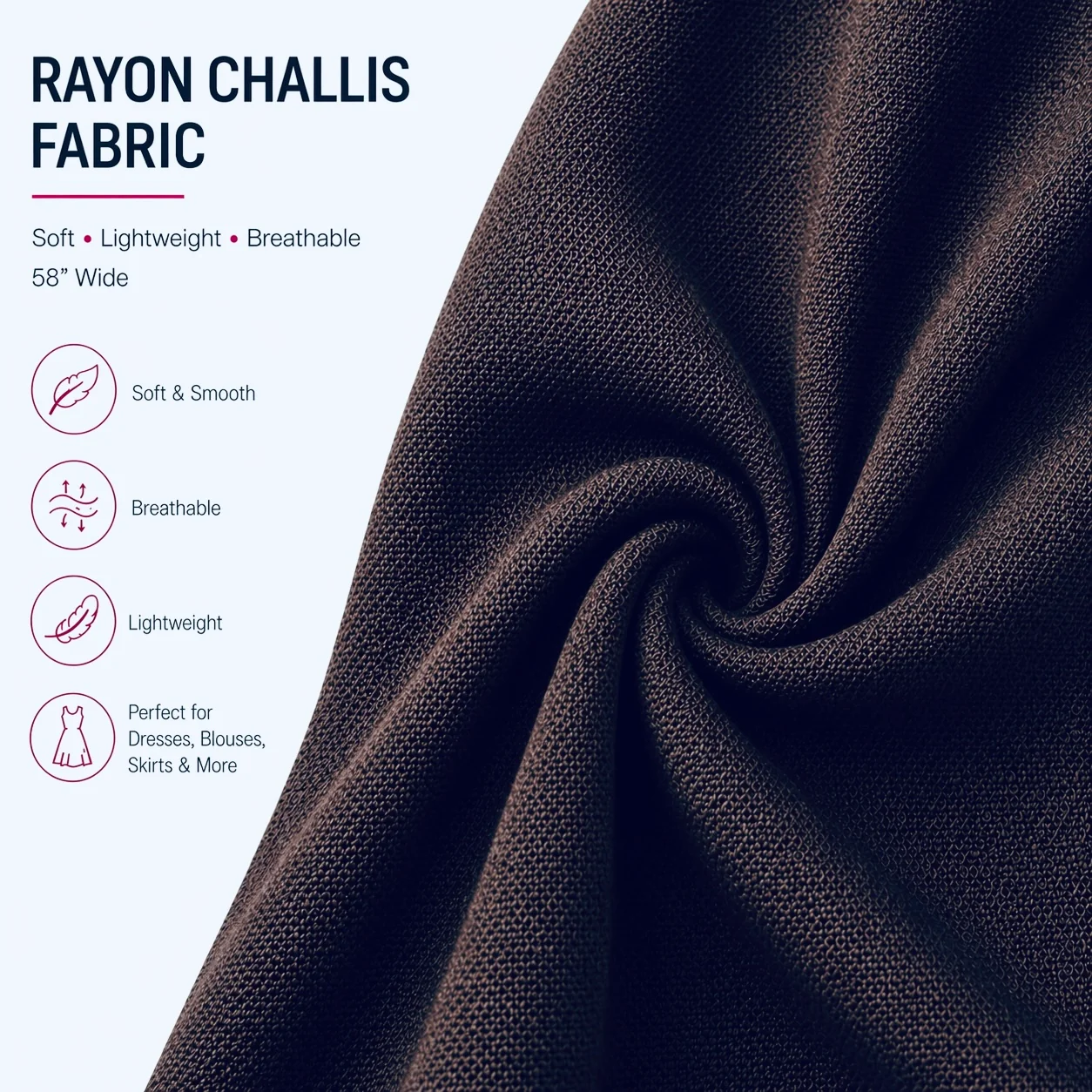 Rayon Challis Fabric by the Yard – Lightweight, Soft & Flowy - Image 6