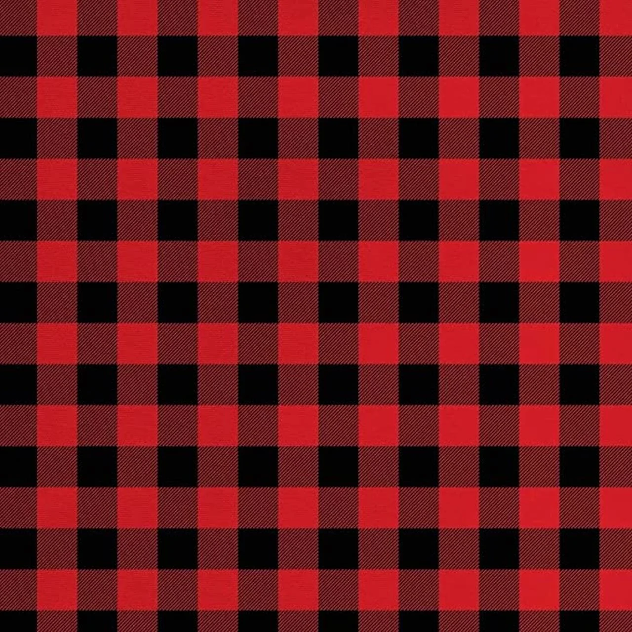 Cotton Flannel Fabric — Red & Black 58/60" Wide, 5 oz, By the Yard